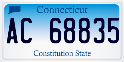 CT license plate AC68835
