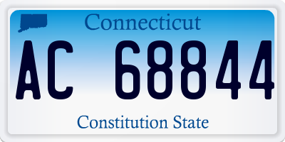 CT license plate AC68844