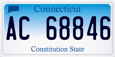 CT license plate AC68846