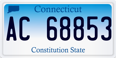 CT license plate AC68853