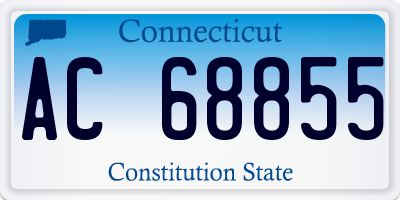 CT license plate AC68855