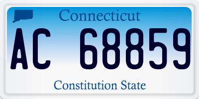 CT license plate AC68859