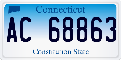 CT license plate AC68863