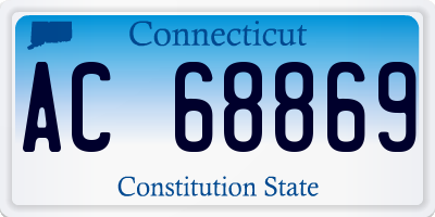 CT license plate AC68869