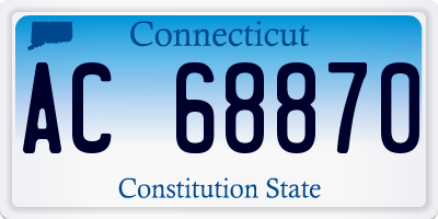 CT license plate AC68870