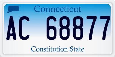 CT license plate AC68877