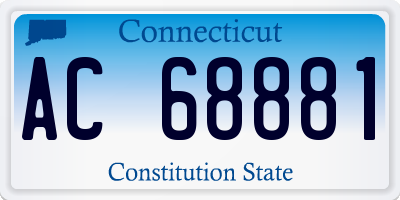 CT license plate AC68881