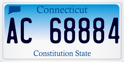 CT license plate AC68884