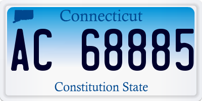 CT license plate AC68885