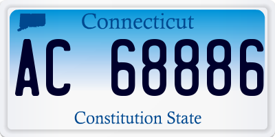 CT license plate AC68886