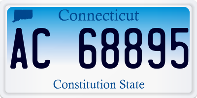 CT license plate AC68895