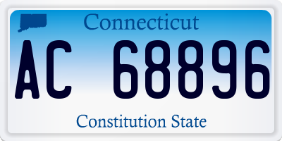 CT license plate AC68896