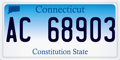CT license plate AC68903