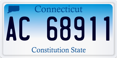 CT license plate AC68911