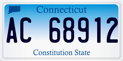 CT license plate AC68912