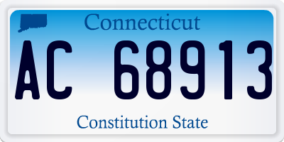 CT license plate AC68913