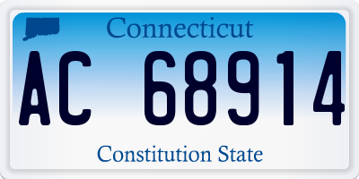 CT license plate AC68914