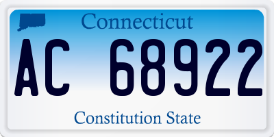 CT license plate AC68922