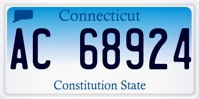 CT license plate AC68924