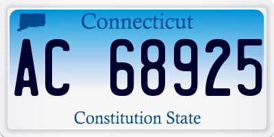 CT license plate AC68925