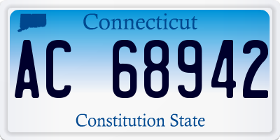 CT license plate AC68942
