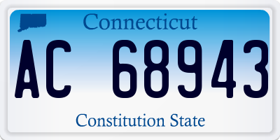CT license plate AC68943
