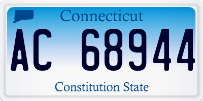 CT license plate AC68944