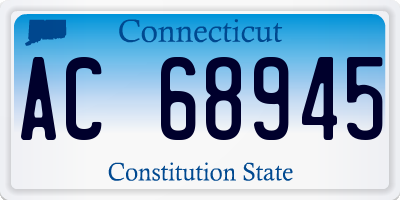 CT license plate AC68945