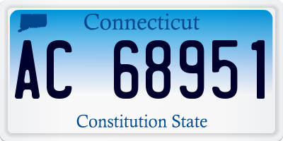 CT license plate AC68951