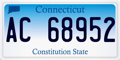 CT license plate AC68952
