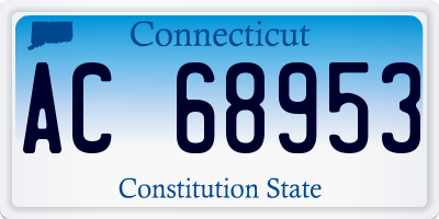 CT license plate AC68953