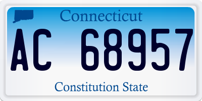 CT license plate AC68957