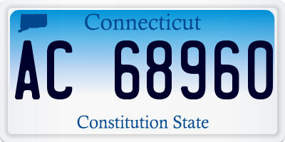 CT license plate AC68960