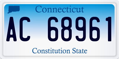 CT license plate AC68961