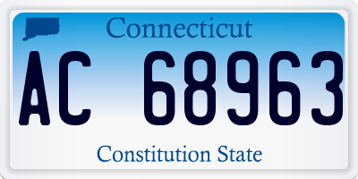 CT license plate AC68963