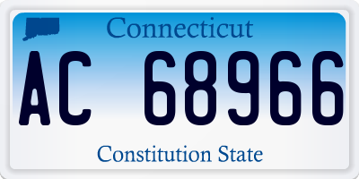 CT license plate AC68966