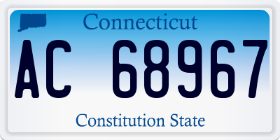 CT license plate AC68967