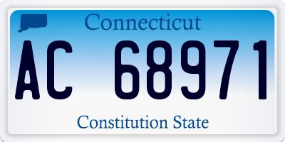 CT license plate AC68971