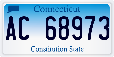 CT license plate AC68973