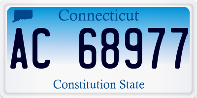 CT license plate AC68977