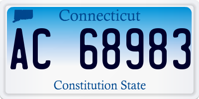 CT license plate AC68983