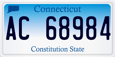 CT license plate AC68984