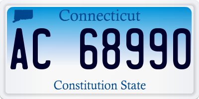 CT license plate AC68990
