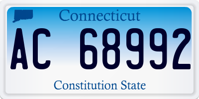 CT license plate AC68992