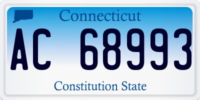 CT license plate AC68993
