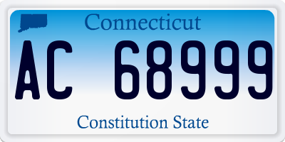 CT license plate AC68999