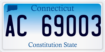 CT license plate AC69003