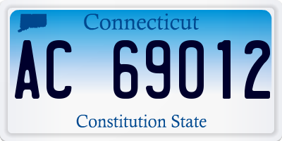 CT license plate AC69012