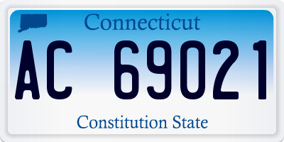 CT license plate AC69021