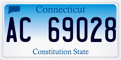 CT license plate AC69028